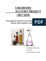 Vinegar Chemistry Project Cover