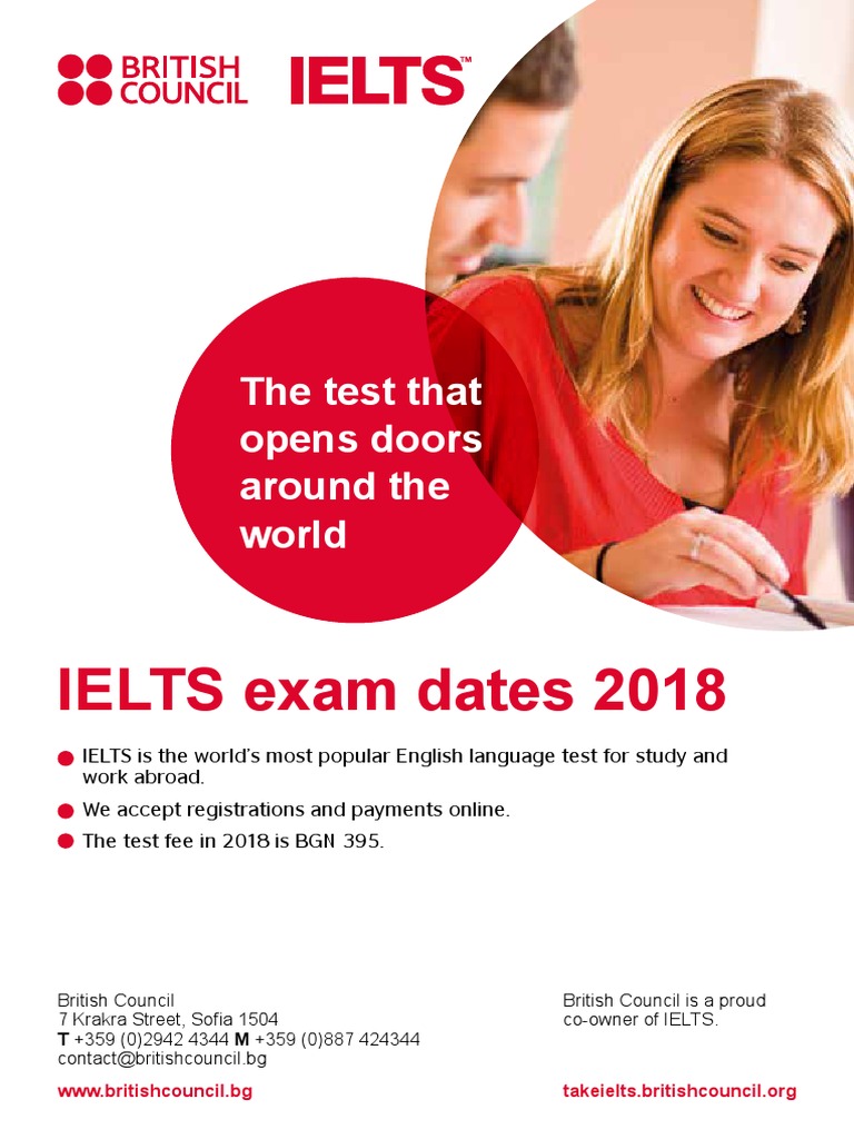 Ielts Dates 2018 Leaflet en  Final PDF International English