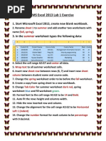 MS Excel 2013 Lab 1 Exercise