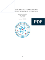 Study of Basic Opamp Configurations and Simple Mathematical Operations