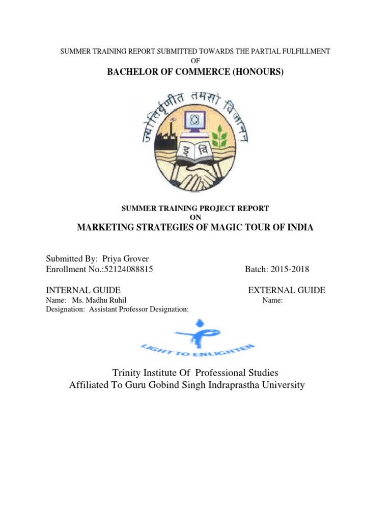 STR Project Report 123 | PDF | Tourism | Travel Agency