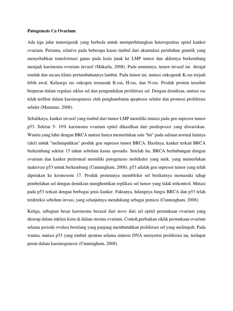Patogenesis Ca Ovarium
