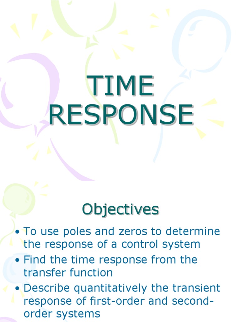 Time Response in Control Systems | PDF | Control Theory | Cybernetics