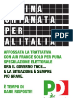 2008 Volantino Manifesto Alitalia