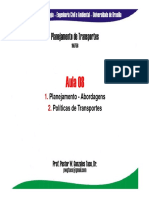 Aula 08 - Politicas de Transporte