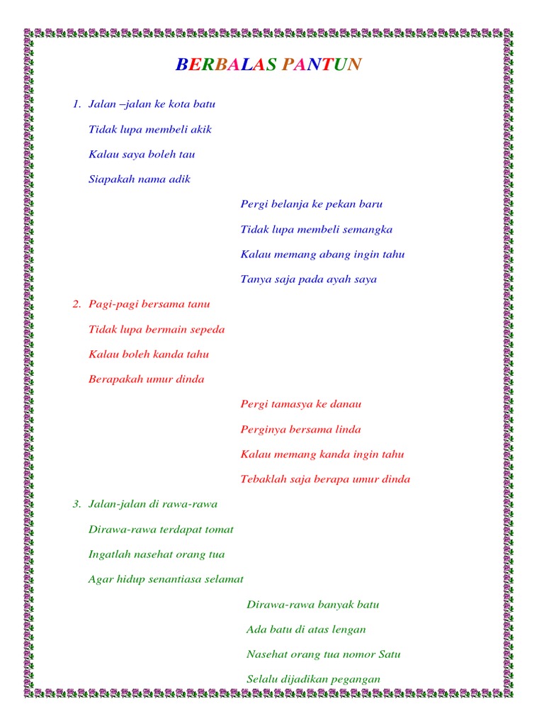 Berbalas Pantun