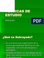 Tecnicas de Estudio-Subrayado