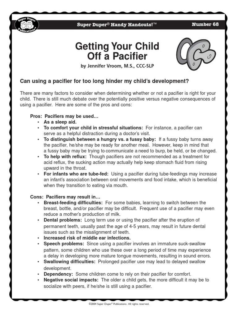 68 Pacifier ( PDF Infants Developmental Psychology