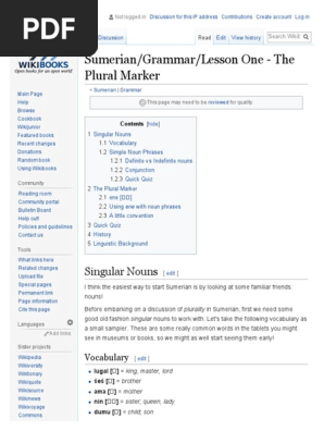 Sumerian_Grammar_Lesson One - The Plural Marker - Wikibooks, Open Books for an Open World