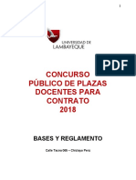 Bases Concurso Cátedras 2018 