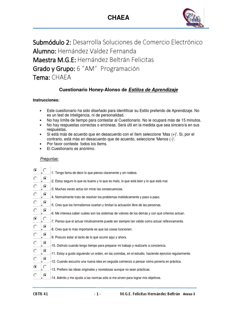 Honey - Alonso Chaea - Fernanda Hernández | PDF | Cuestionario | Aparición