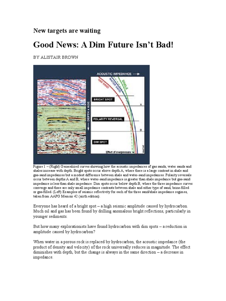 Exploring Dim Spots in Seismic Data | PDF | Reflection Seismology ...