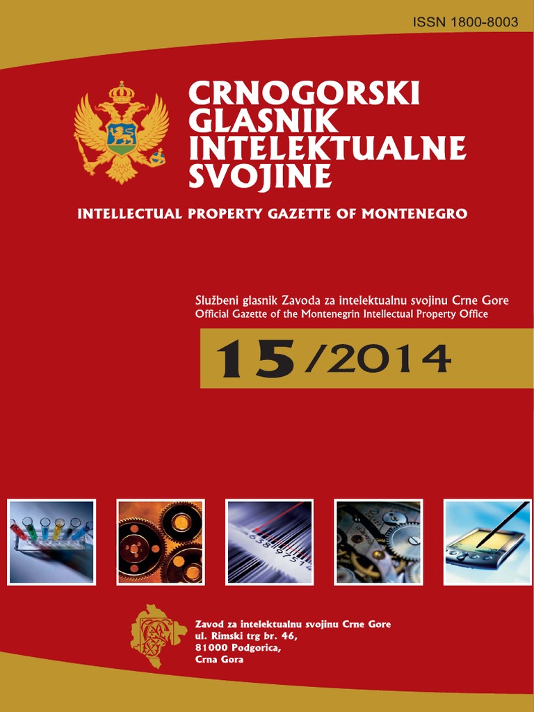 Crnogorski Glasnik Intelektualne Svojine 15 | PDF