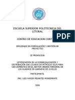 Comercialización y Distribución Gas Licuado de Petróleo (GLP) para Uso Doméstico