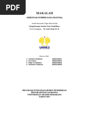 Makalah Orientasi Sdm