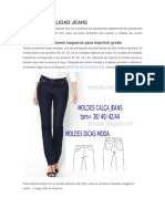 Molde de Calidad Jeans