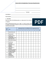 Data Entry/Administrative Clerk Job Application Prescreen Questionnaire