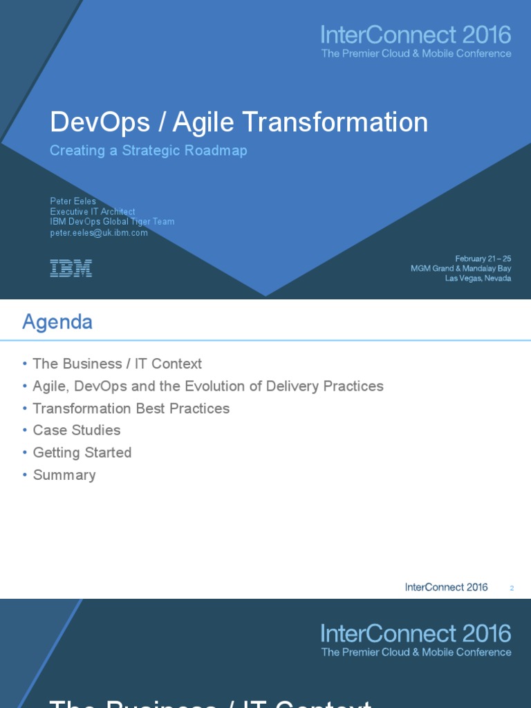 Reference For PPT - DevOps and Agile Transformation - Creating A ...