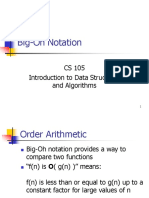 Big-Oh Notation: CS 105 Introduction To Data Structures and Algorithms