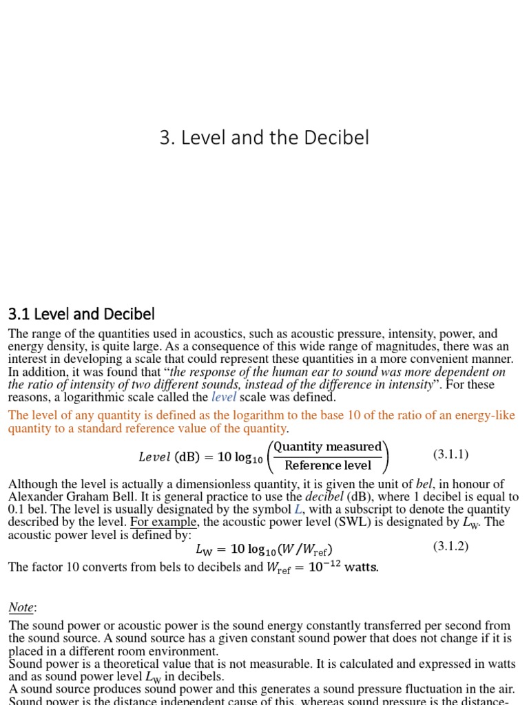 Understanding Decibel Levels in Acoustics | PDF | Decibel | Sound