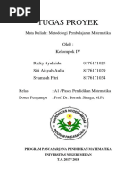 Download Tugas Proyek Metodologi Pembelajaran Matematika by syamsah fitri SN371251701 doc pdf