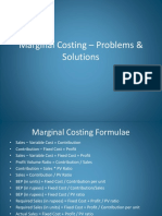 Marginal Costing Problems&Solutions 2