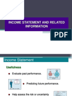 Income statement uses and key elements