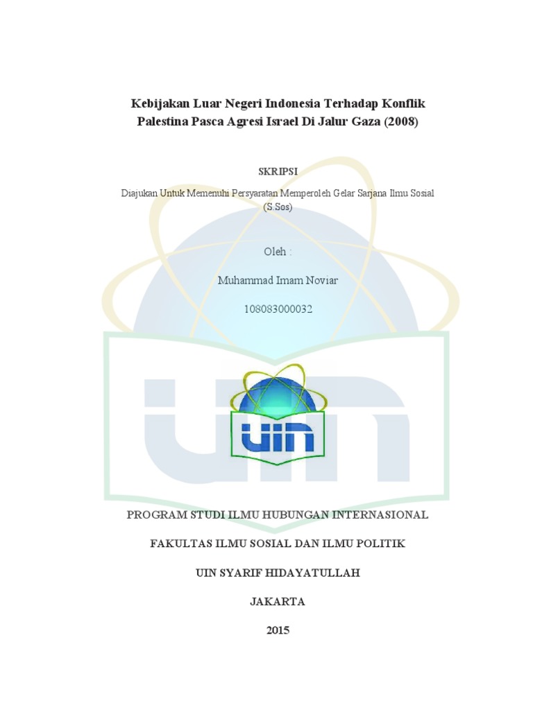 Skripsi Hubungan Internasional Uin Jakarta Ide Judul Skripsi Universitas