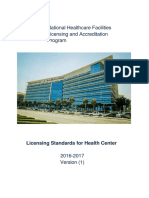 8th August 2017 Health Center Standards