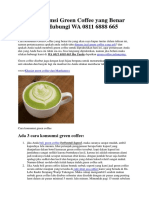 Cara Konsumsi Green Coffee Yang Benar Untuk Beli Hubungi WA 0811 6888 665
