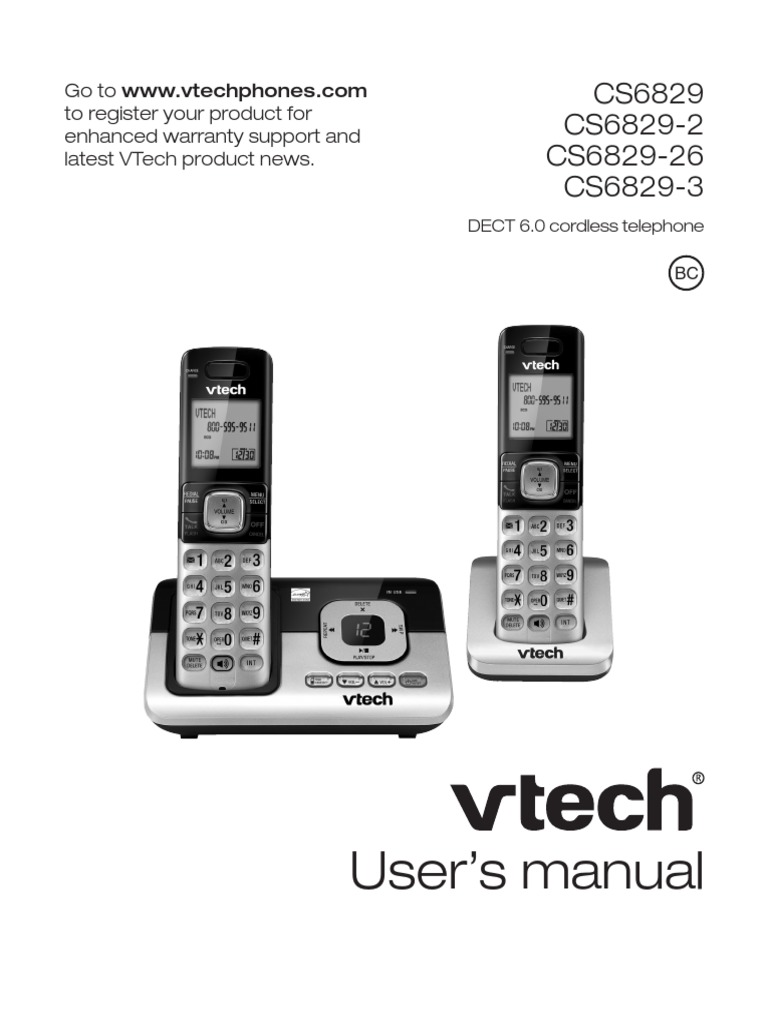 User's Manual: CS6829 CS6829-2 CS6829-26 CS6829-3 | PDF | Telephone ...