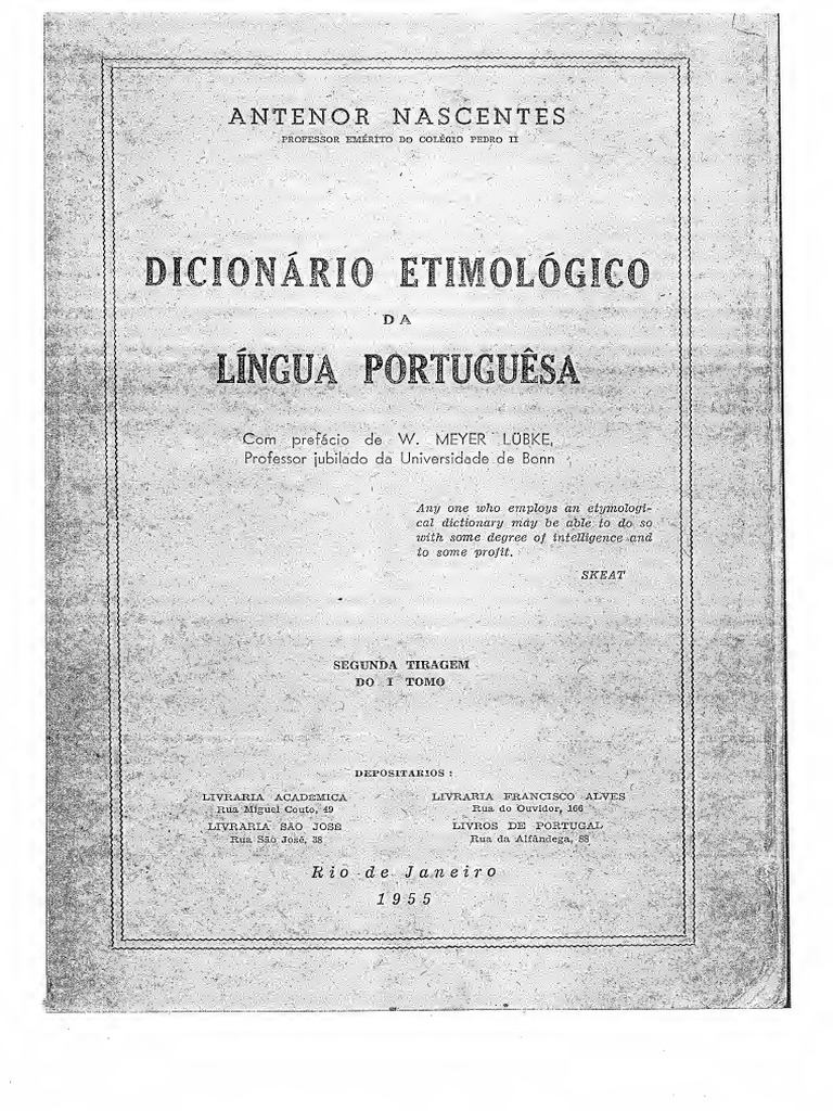 Dicionário Etimológico PDF