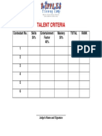 Criteria Talent