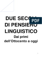 Due Secoli Di Pensiero Linguistico Riassunto