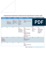 Programación Septiembre Fortalecimiento Organizaciones LGBT