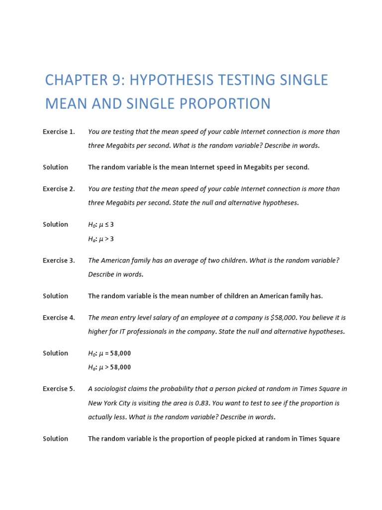 CH 9 Solutions Manual PDF | PDF | P Value | Statistical Hypothesis Testing