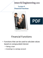 Lecture 6-Financial Functions and Excel Charts