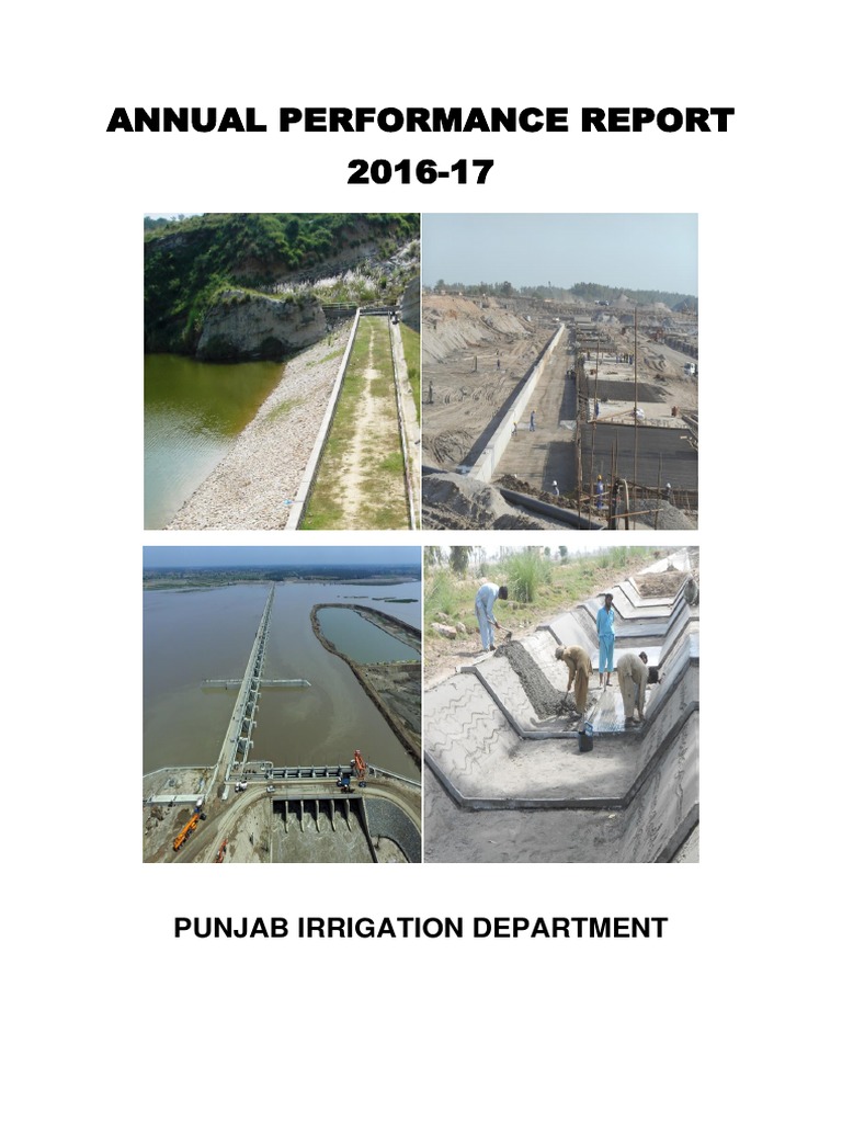 Annual Performance Report 201617 Punjab Irrigation Department