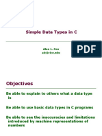 Simple Data Types in C