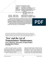 'Xen' and The Art of Nomenclature Maintenance: New Labels For Advocates of Open-Ended Immigration Policies