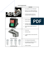 List of Machine Parts List of Equipment Function: Universal Motor