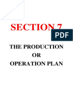 Section 7: The Production OR Operation Plan