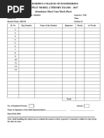 Repeat Model Examination Attendance Sheet ADVICE