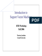 Introduction To Support Vector Machines: BTR Workshop Fall 2006