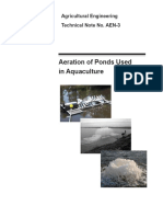 Aeration of Ponds Used in Aquaculture: Agricultural Engineering Technical Note No. AEN-3