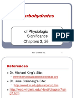 Carbohydrates: of Physiologic Significance Chapters 3, 26