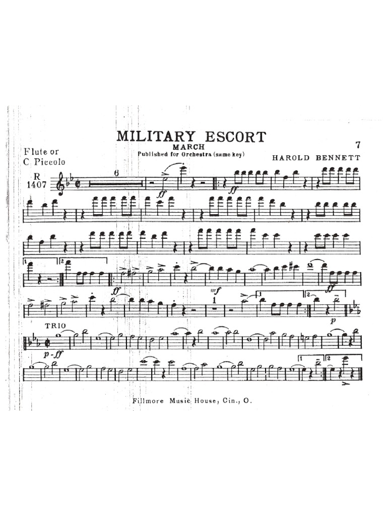 FILLIMORE MUSIC HOUSE MILITARY ESCORT
