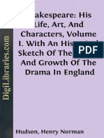 Shakespeare His Life Art and Characters Volume I Wi