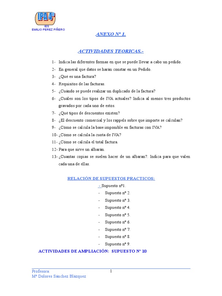 Anexo n 1actividades  Invoice  Business (General)
