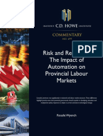 CD HOWE - Risk and Readiness - The Impact of Automation On Provincial Labour